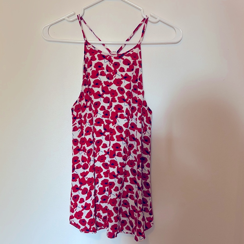 RW&CO Halter-Neck Floral Blouse
